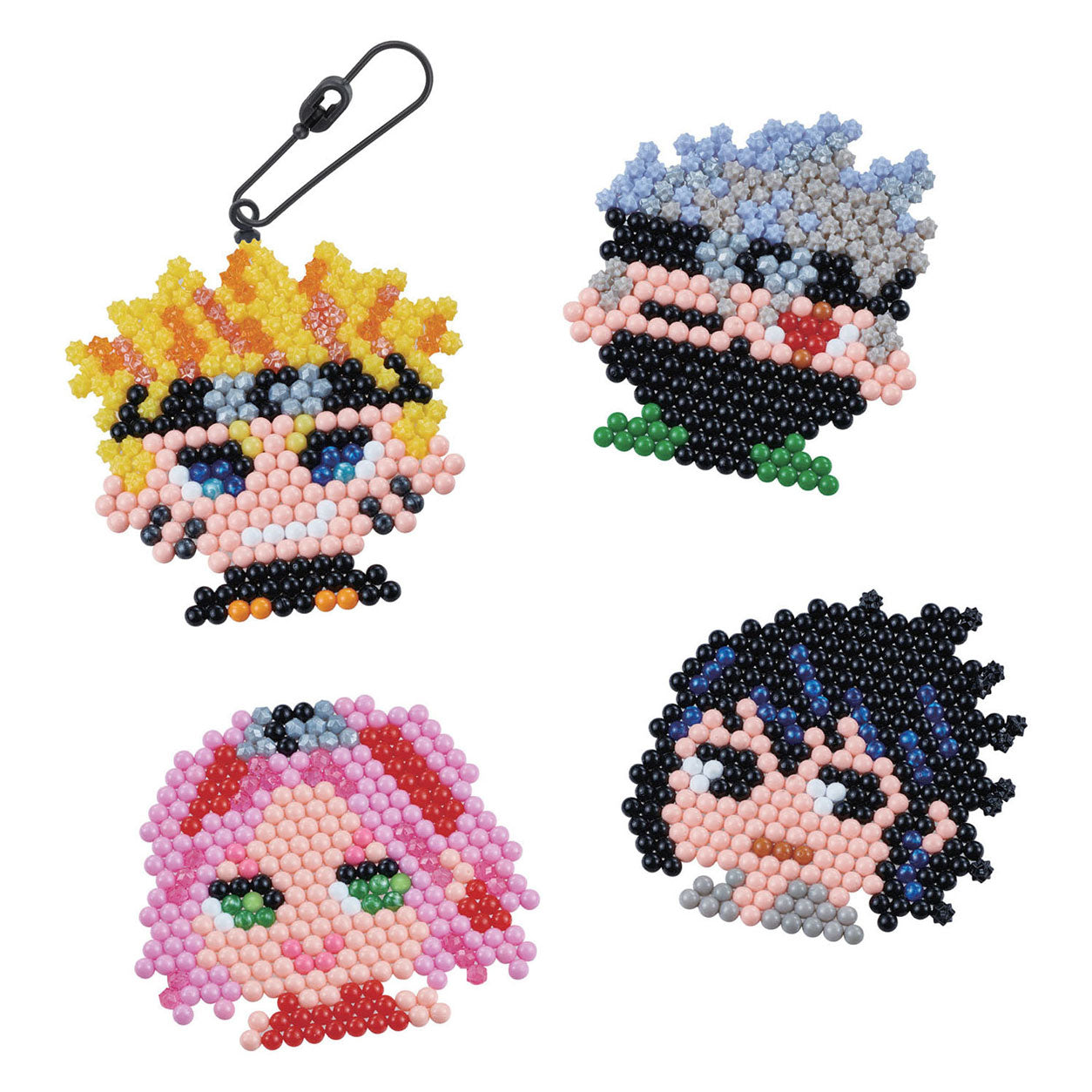 Aquabeads Naruto-Schlüsselanhänger-Bastelset – Perlen, die mit Wasser zusammenkleben