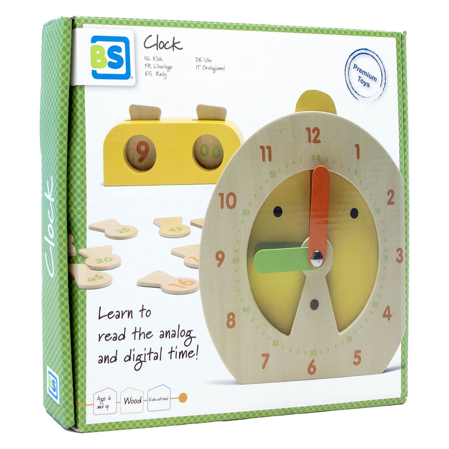 BS Spielzeug Holzlernuhr Kinderspiel von Kindern