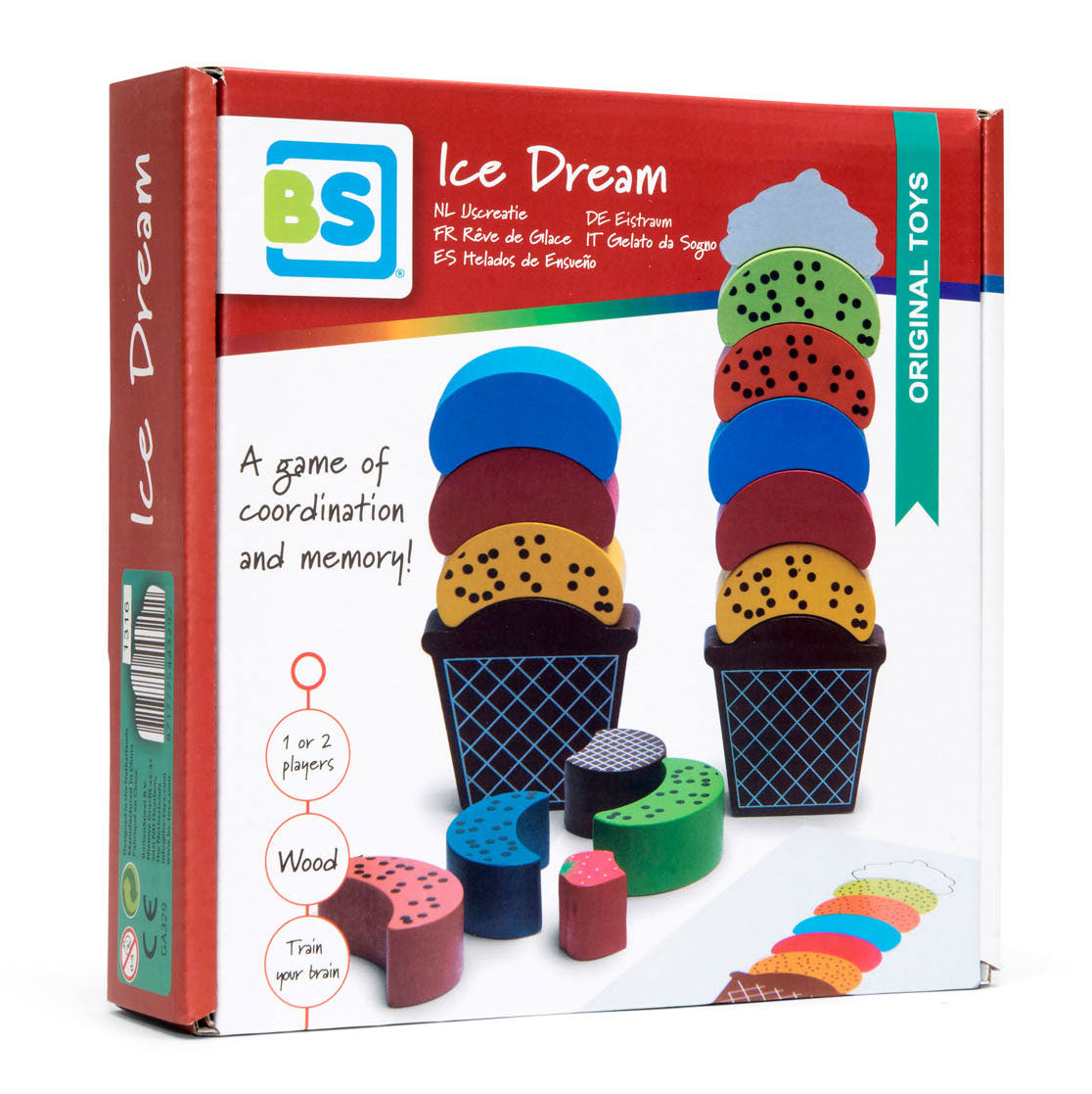 BS Toys Ice Creations Holzbalance und Stapelspiel