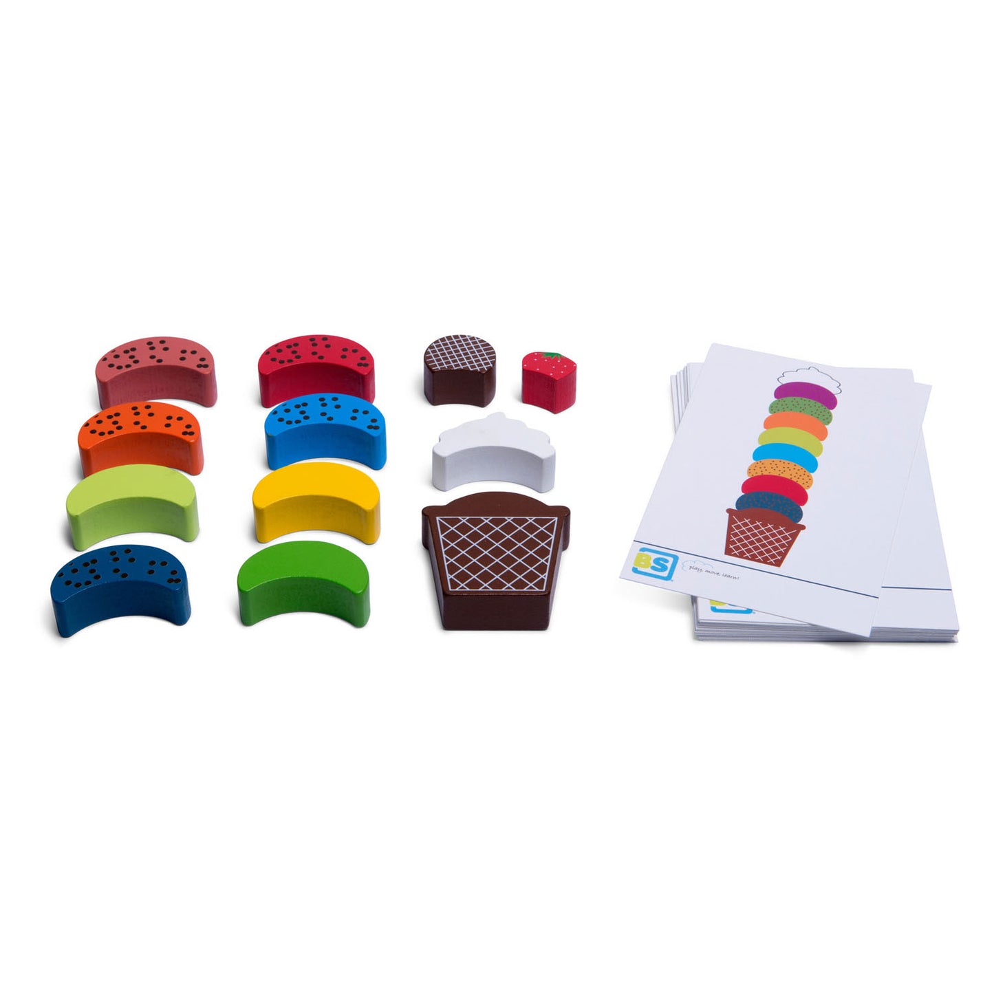 BS Toys Ice Creations Holzbalance und Stapelspiel