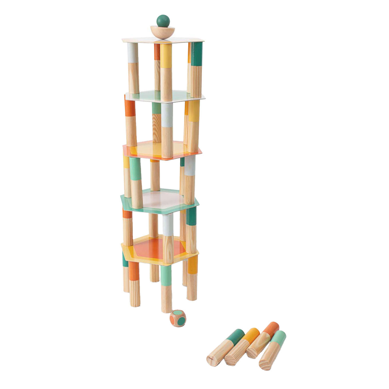 BS Toys Mega Holzbalance -Spiel, 38dlg.