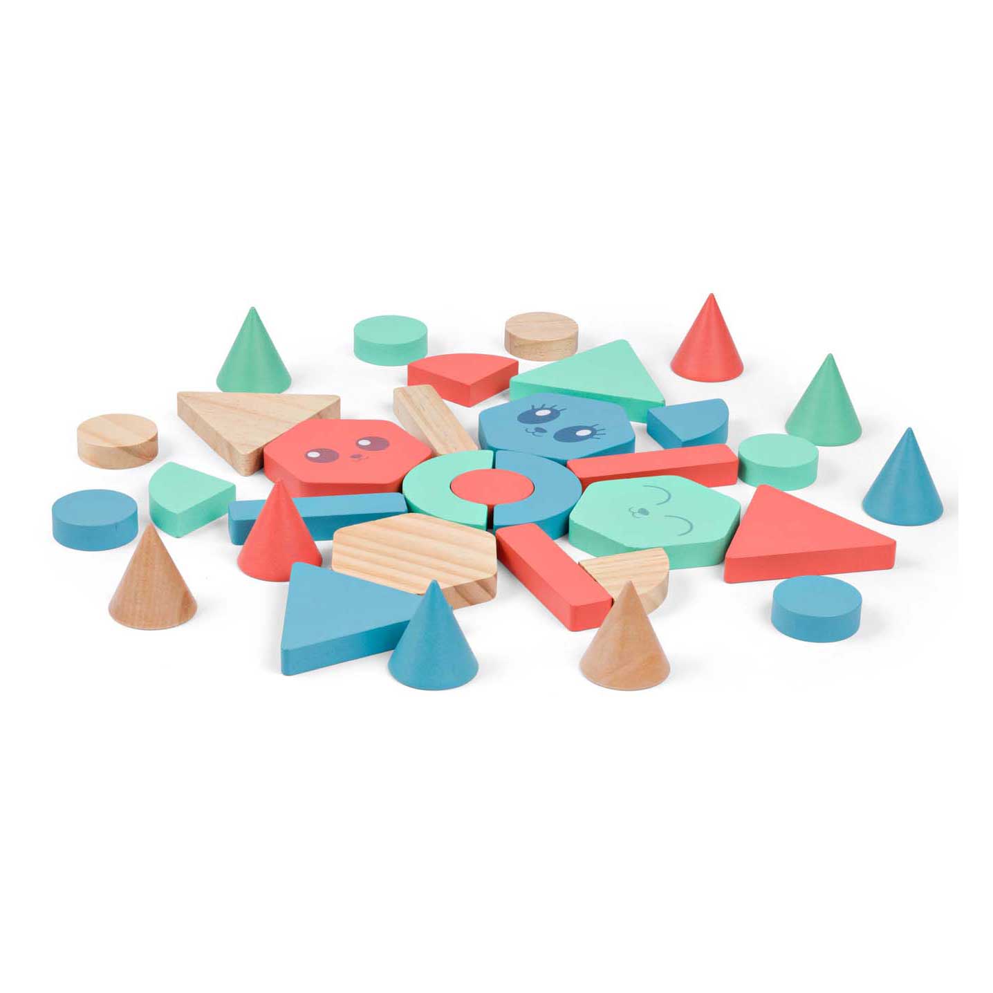 Bs Toys Holzbausteine ​​– 38 Stück.