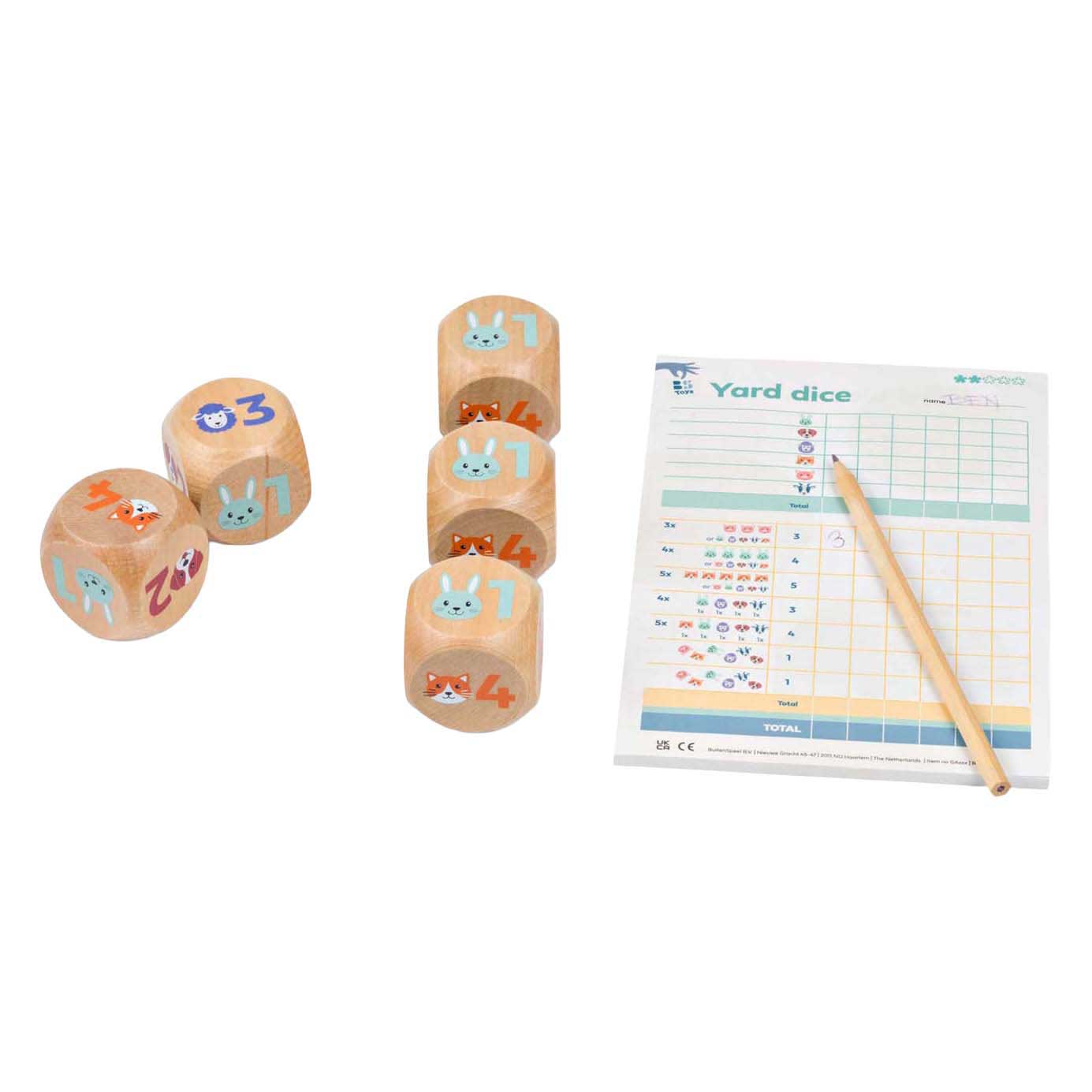 BS Toys Holz-Yatzy Junior - 6-tlg.