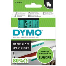 Etikettenband Dymo D1 Standard 19 mm x 7 m schwarz auf grün