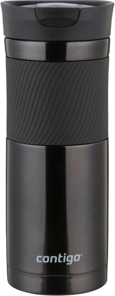 Contigo Byron Snapseal Thermobecher – Schwarz – Edelstahl-Isolierbecher, Kaffeebecher-to-go, auslaufsicher, hält bis zu 7 Stunden warm, spülmaschinenfest, BPA-freier Deckel, 590 ml