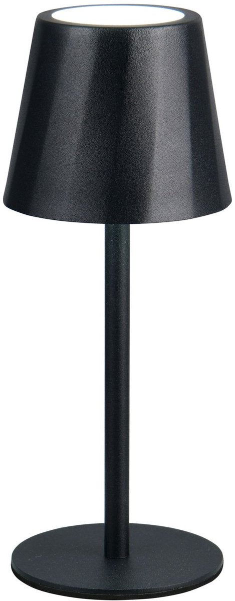 Rl lebe dein Licht Reality Diaz - Tischleuchte - Schwarz matt - inkl. 1x SMD 1,6 W - 4-Stufen-Touch - stufenlos einstellbare Lichtfarbe - USB-Anschluss - wiederaufladbar - kabellos
