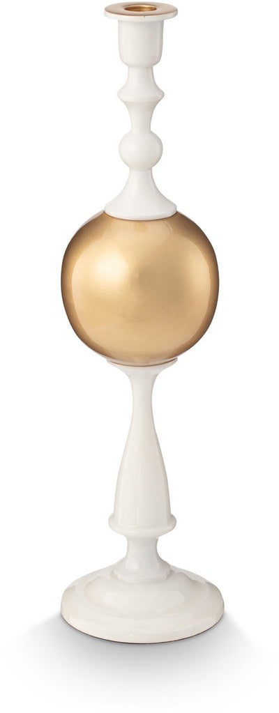 Pip Studio Kerzenhalter Kugel – Kerzenhalter aus Metall – Weißgold – 44 cm