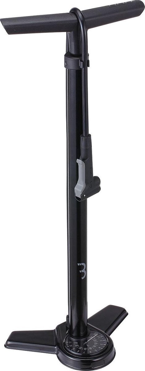 Bbb Cycling Airsteel Fahrradpumpe mit Manometer – Standpumpe für Rennrad und Mountainbike – Fußpumpe extra lang 11 bar – Schwarz – BFP-27