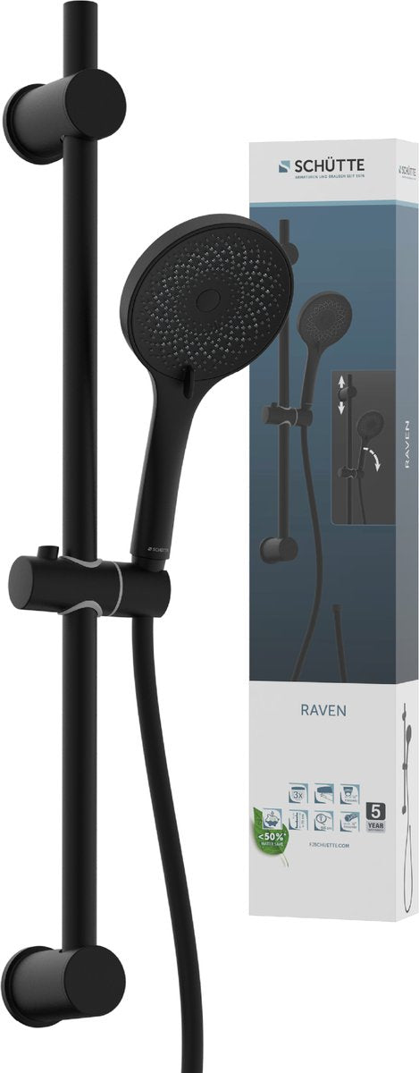 Schütte Schütte Duschband Set Raven Matzwart