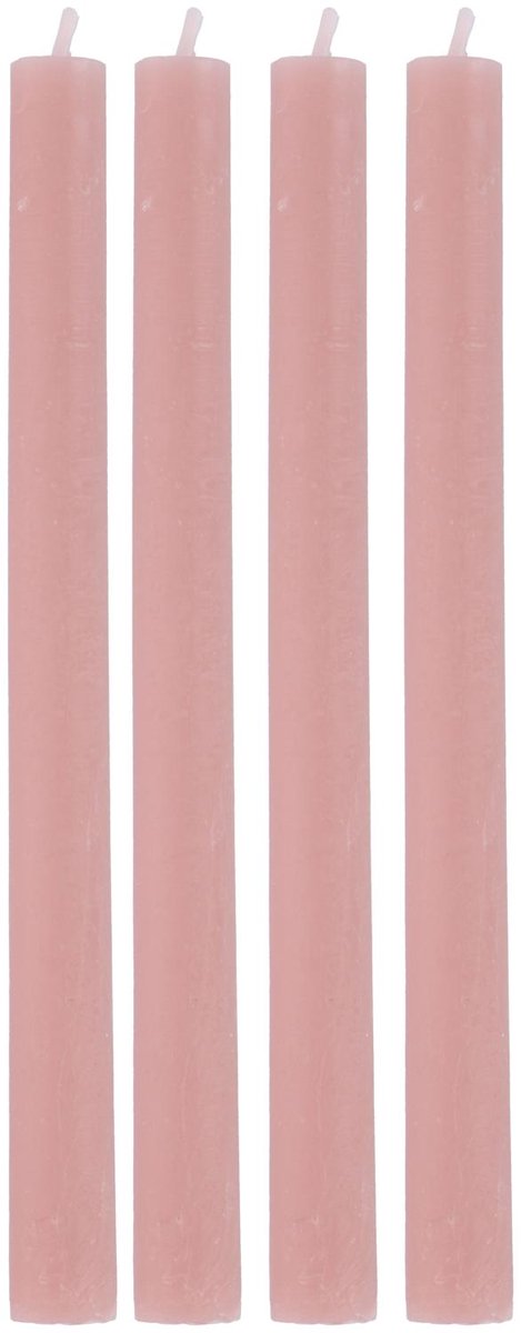 Arti Casa Tafelkerzen-Set mit 4 Stück – 7 Stunden Brenndauer – Tischkerzen – Rosa