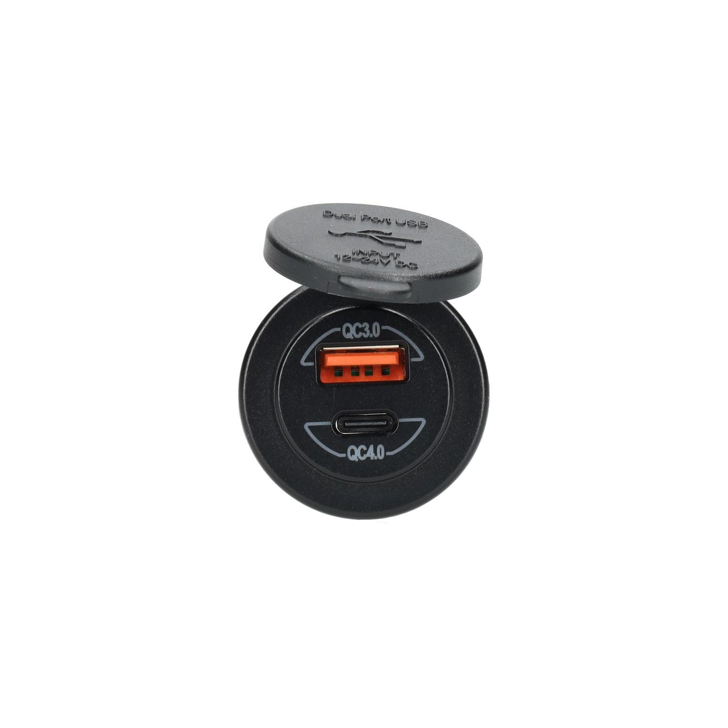 Integriertes Powerline-USB-Ladegerät mit USB-A QC3.0 und USB-C QC4.0