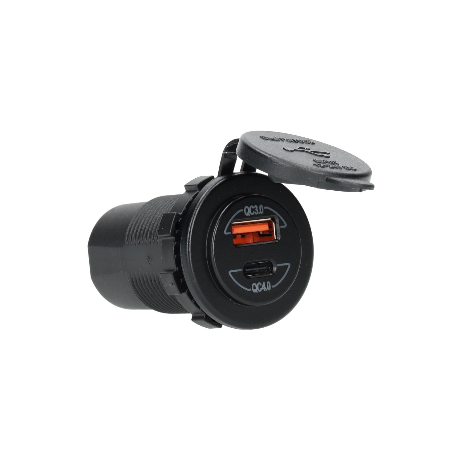 Integriertes Powerline-USB-Ladegerät mit USB-A QC3.0 und USB-C QC4.0
