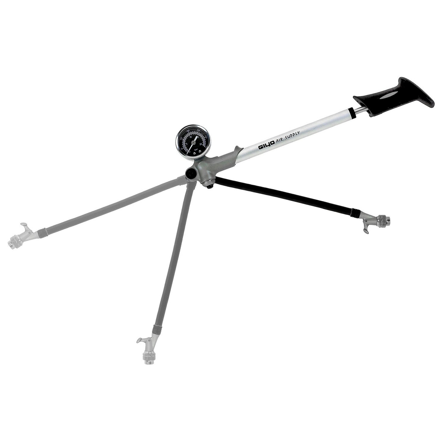 Giyo Federungspumpe mit Manometer 21 bar