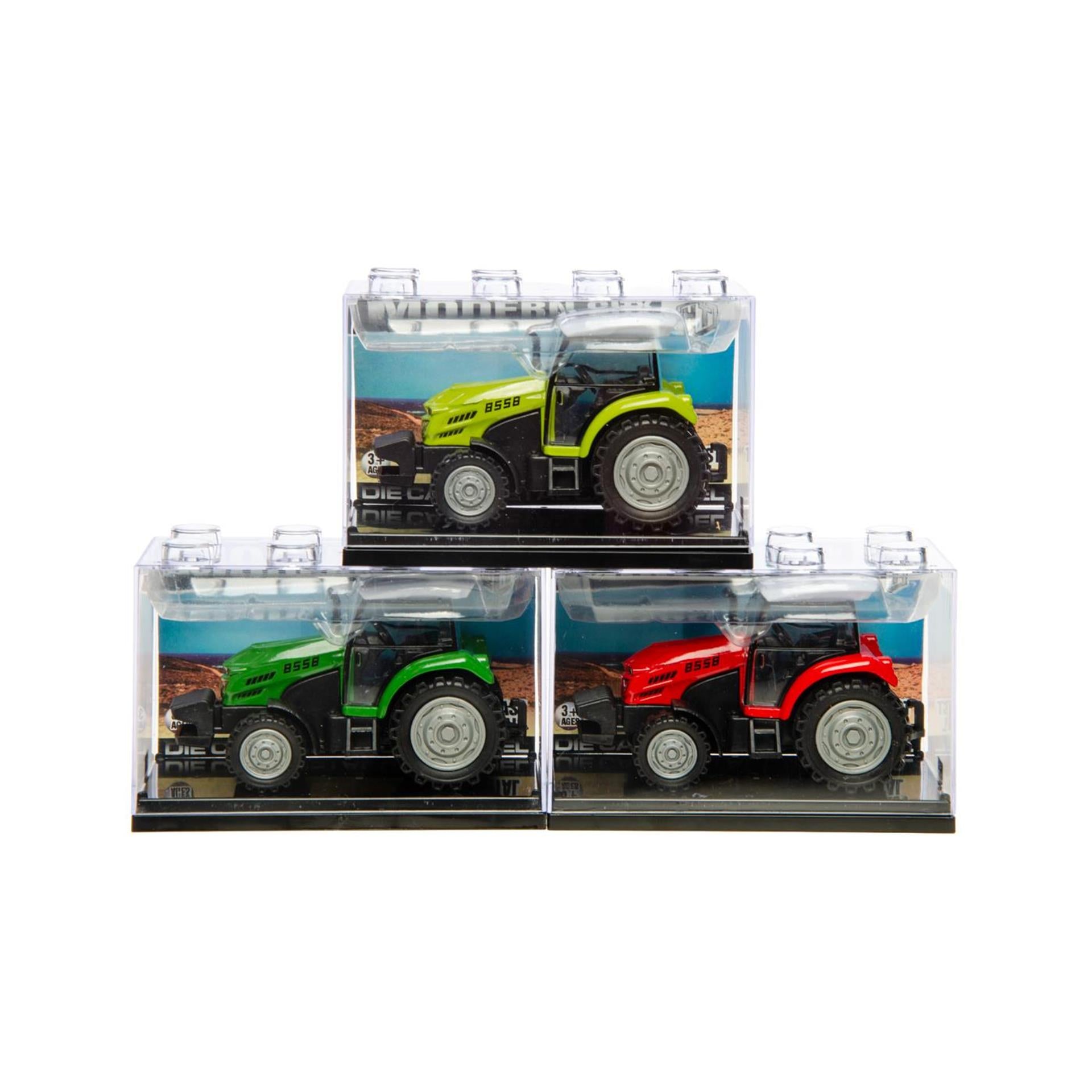 Druckguss-Traktor 10x4x6cm stapelbar