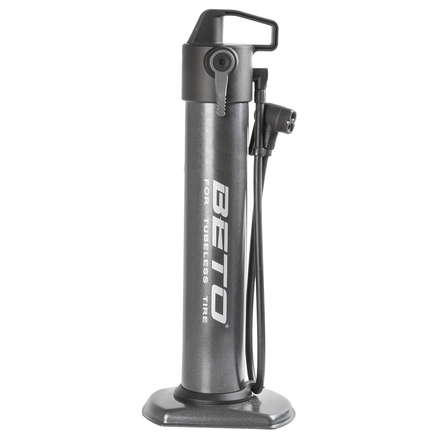 Fahrradpumpe universal (av,dv,fv) 13 Bar stahlgrau