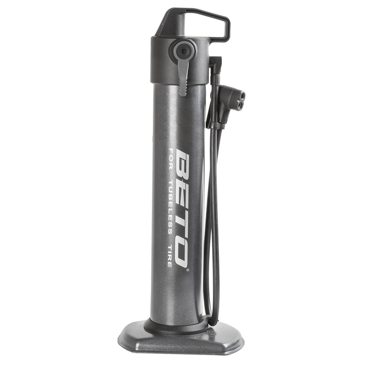 Fahrradpumpe universal (av,dv,fv) 13 Bar stahlgrau