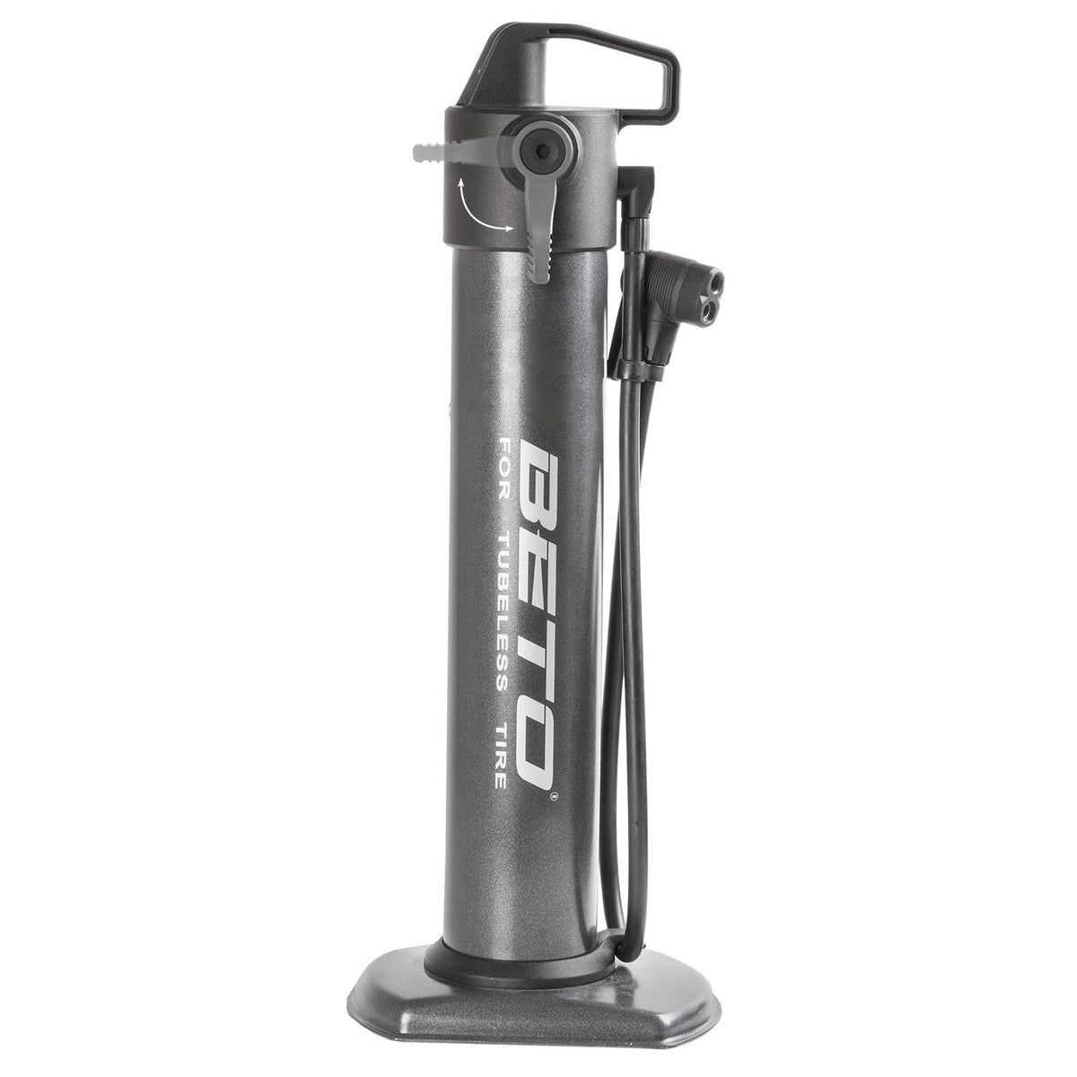 Fahrradpumpe universal (av,dv,fv) 13 Bar stahlgrau