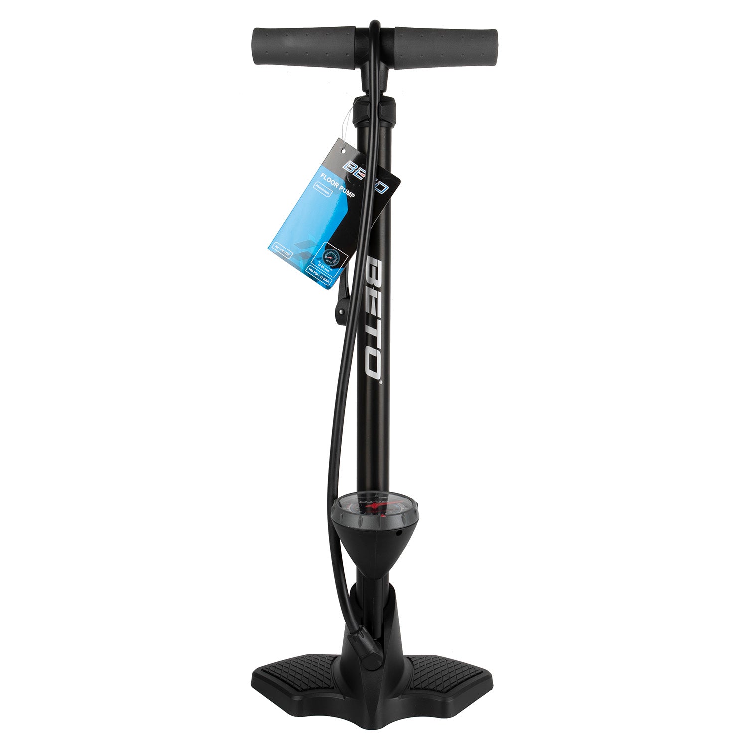 Beto Bodenpumpe mit Manometer schwarz