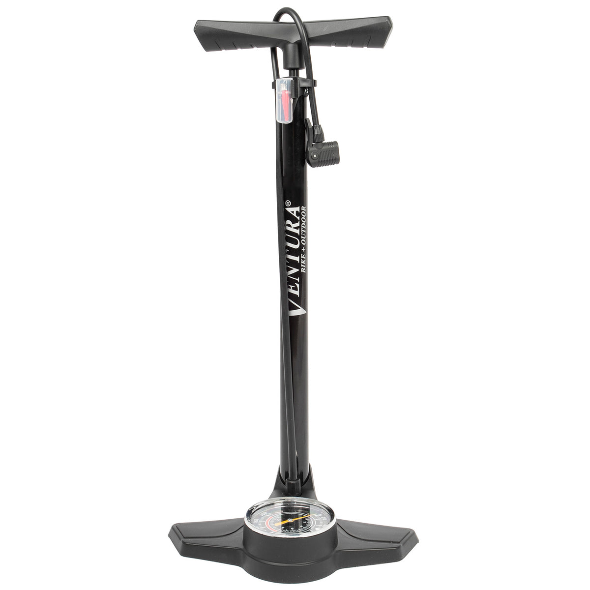 Ventura Hochdruckpumpe 120 psi 8 bar Stahl mit Manometer AV-DV-FV Schwarz