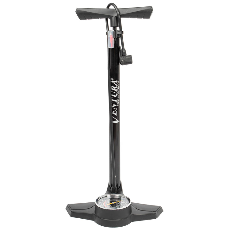 Ventura Hochdruckpumpe 120 psi 8 bar Stahl mit Manometer AV-DV-FV Schwarz