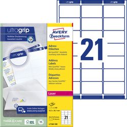 Adressetiketten Avery Zweckform Ultragrip weiß