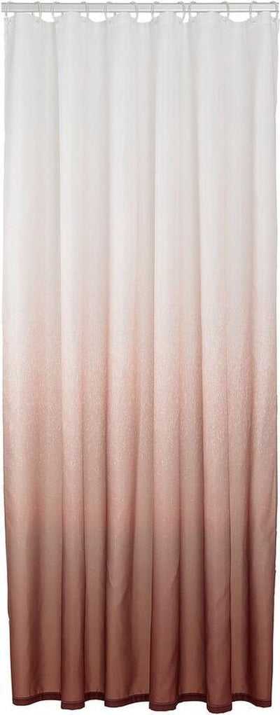 Robbenfell-Mischung – Duschvorhang 180 x 200 cm – Polyester – Dunkelrosa-Weiß