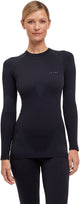 Falke warmes Langarmshirt, schnelltrocknendes Funktions-Langarmshirt für Damen, Schwarz - Größe XL