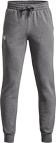 Under Armour UA Rival Fleece Joggers – Graue Jungen-Sporthose – Castlerock Light Heather – Weiß