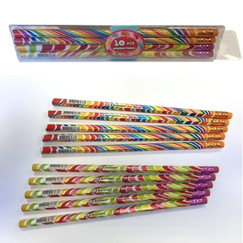 Einfach für Kinder einfach für Hb -Bleistift mit Gummi 10 Stücke