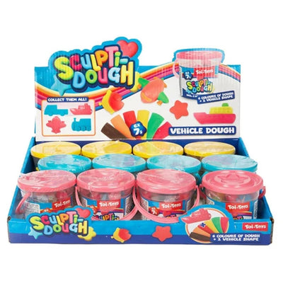 Toi-Toys Skulptidough Kleiset mit Schimmel im Eimer, 7dlg.