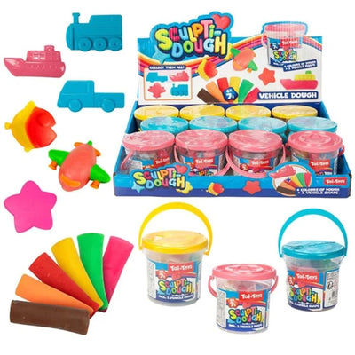 Toi-Toys Skulptidough Kleiset mit Schimmel im Eimer, 7dlg.