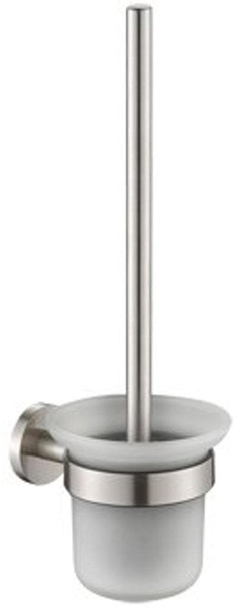 Plieger Vigo WC-Bürste – WC-Bürste mit Glashalter – Wandhalter – 10 Jahre Garantie – Chrom gebürstet