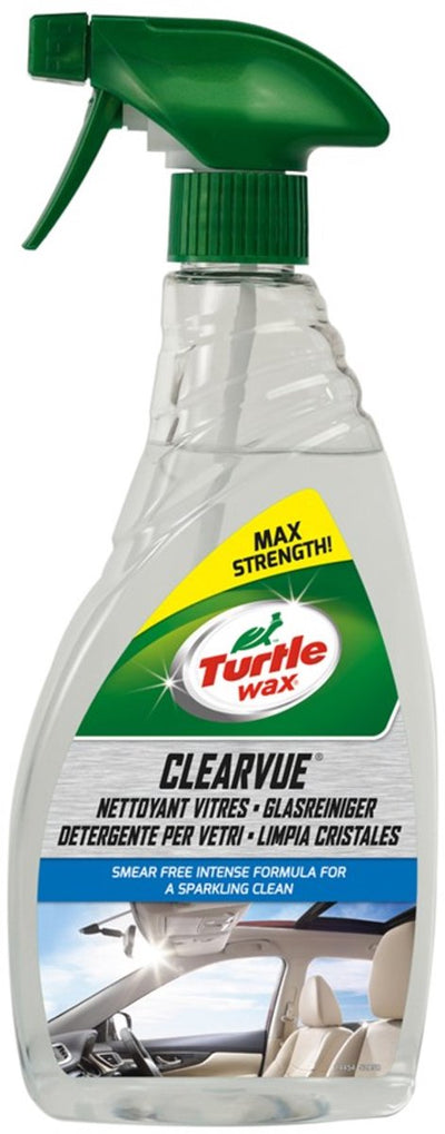 Turtle Wax GL Clearvue Glasreiniger – für Glasspiegel – maximale Reinigungskraft – sorgt für streifenfreie Reinigung – entfernt Tabakflecken, Fingerabdrücke und Schmutz – für drinnen, draußen – 500 ml