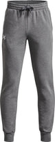 Under Armour UA Rival Fleece Joggers – Graue Jungen-Sporthose – Castlerock Light Heather – Weiß
