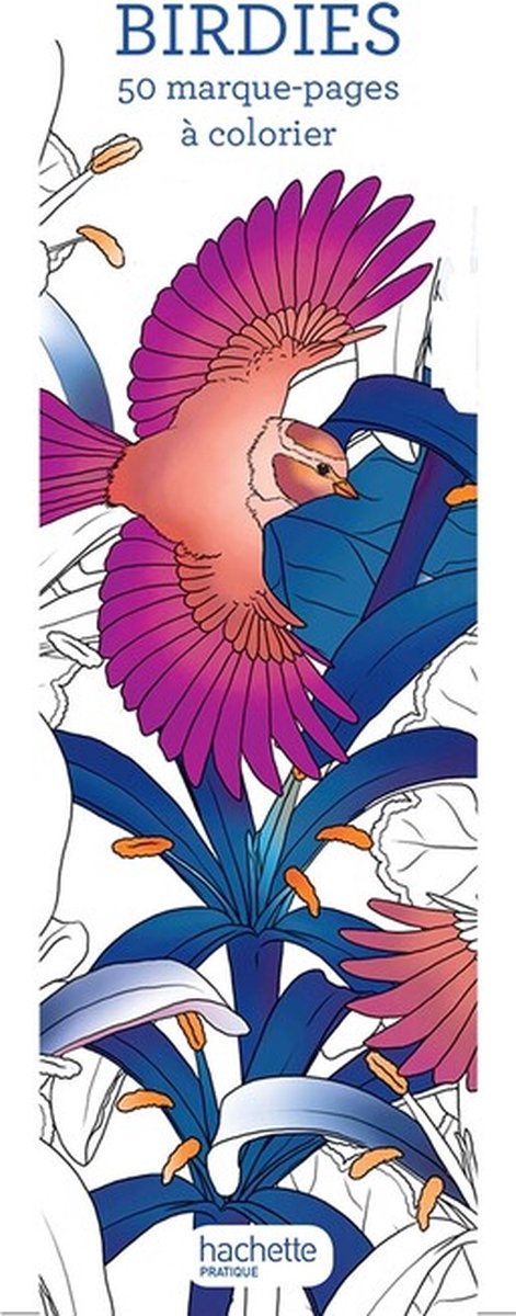Hachette Heroes 50 Lesezeichen Birdies zum Ausmalen, Seiten Birdies – zum Ausmalen für Erwachsene