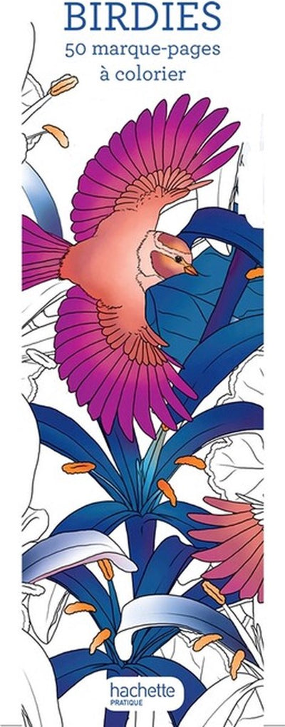 Hachette Heroes 50 Lesezeichen Birdies zum Ausmalen, Seiten Birdies – zum Ausmalen für Erwachsene