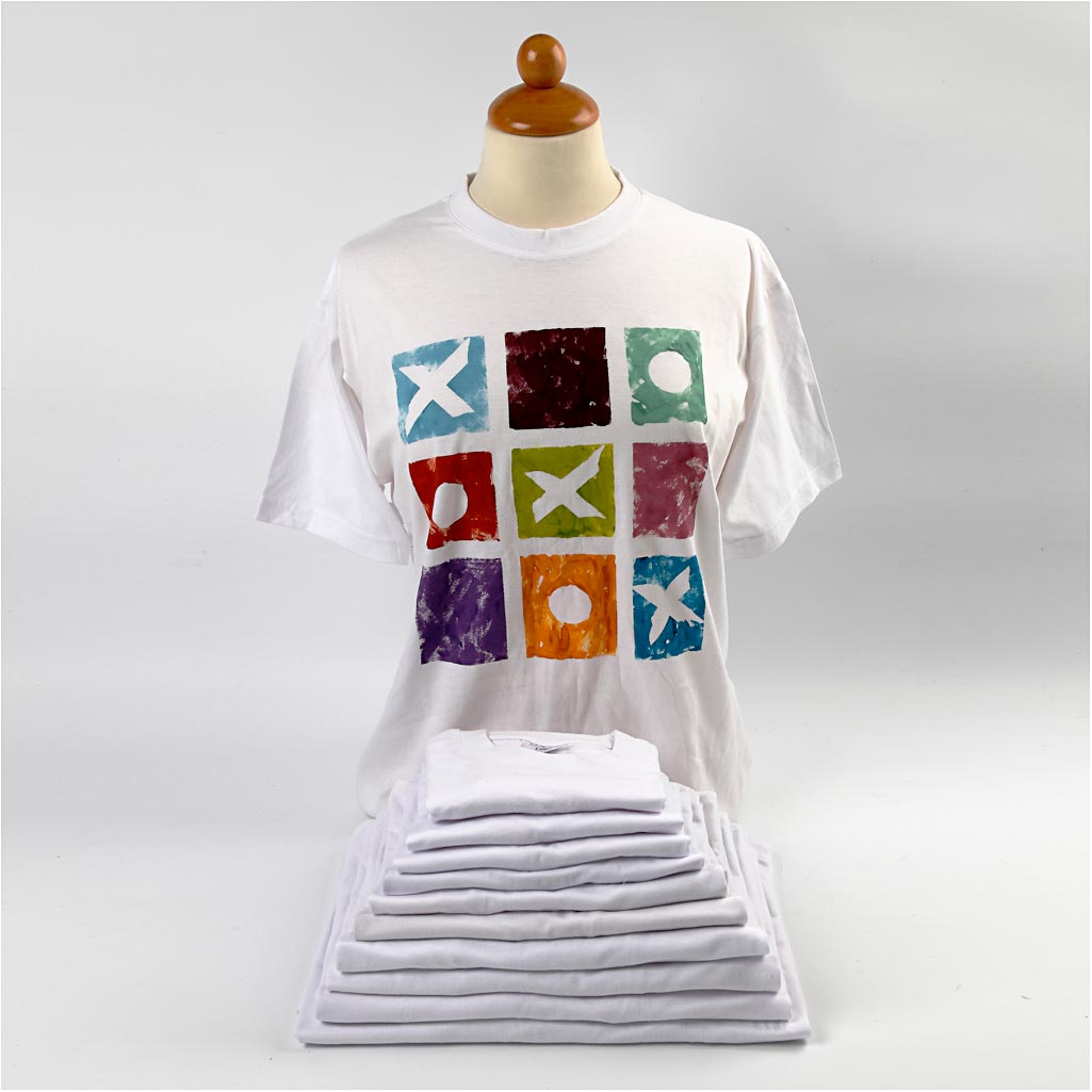 T-Shirt weiß mit runden Halsbaumwolle, 3-4 Jahre alt