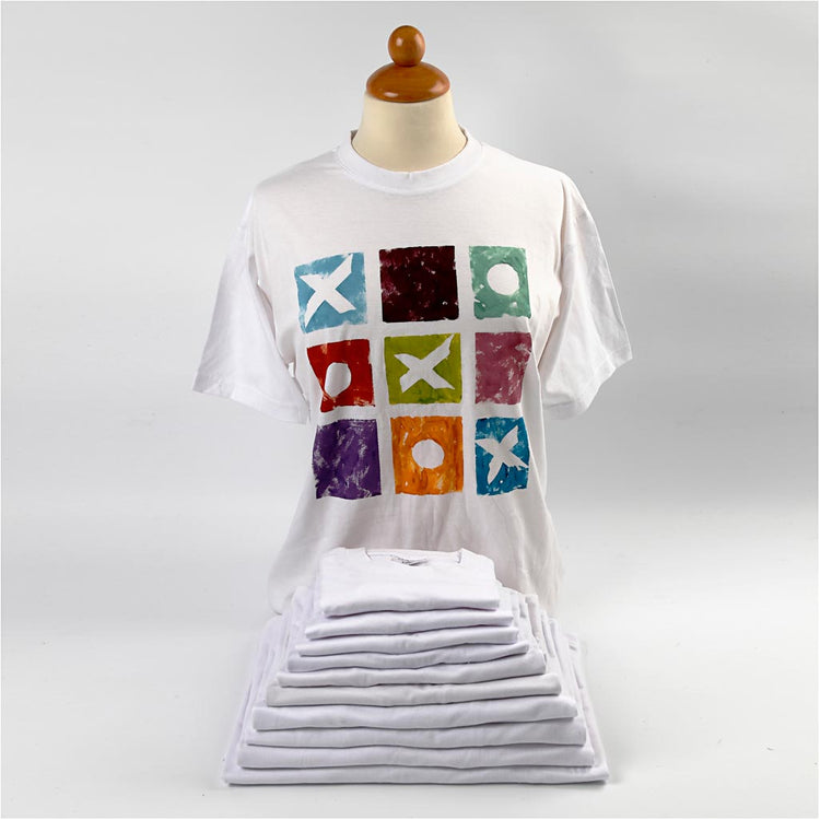 T-Shirt weiß mit runden Halsbaumwolle, 3-4 Jahre alt