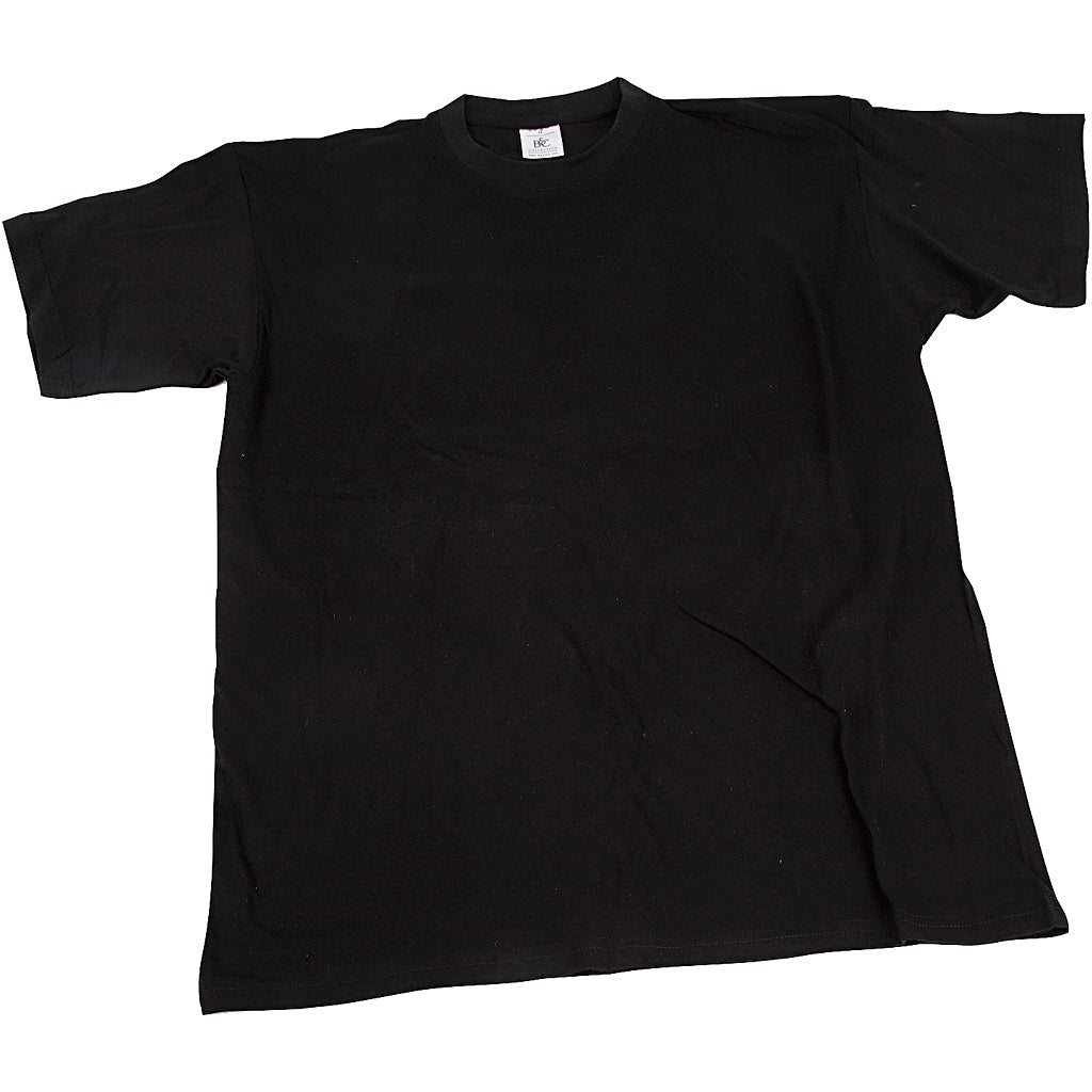 Creativ Firmen-T-Shirts, B: 32 cm, Größe 3-4 Jahre, Rundhals, 145 g, Schwarz, 1 Stück