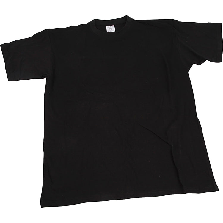Creativ Firmen-T-Shirts, B: 36 cm, Größe 5-6 Jahre, Rundhals, 145 g, schwarz, 1 Stück