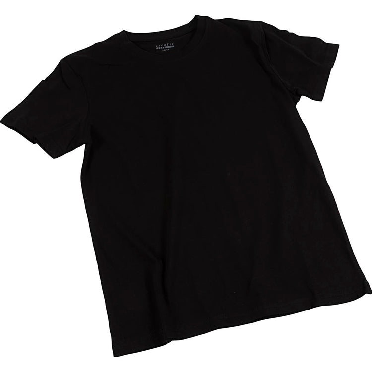 Creativ Firmen-T-Shirts, B: 44 cm, Größe 12-14 Jahre, Rundhalsausschnitt, 145 g, Schwarz, 1 Stück