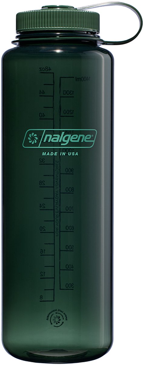 Nalgene – Weithalsflasche – Trinkflasche – Wasserflasche – auslaufsicher – 1500 ml – BPA-frei – Sustain – Jade