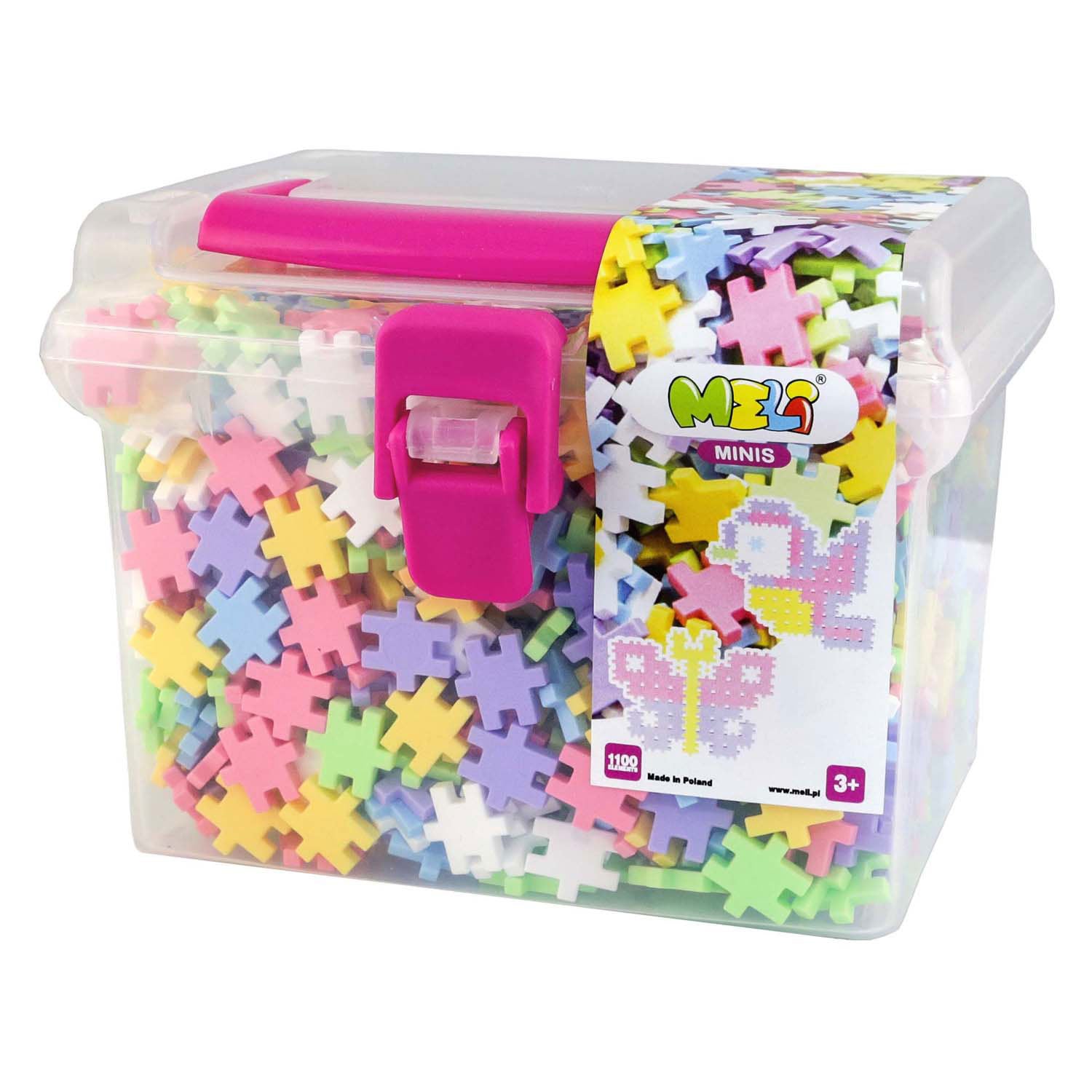 Meli minis Pastellbausteine ​​Reisebox, 1100 Stk.