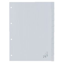 Tabs Kangaro G410F PP A4 120 Mikron grau 10-teilig 4-Loch-Fenster