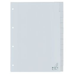 Tabs Kangaro G412F PP A4 120 Mikron grau 12-teilig 4-Loch bedruckt