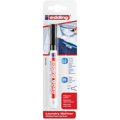 Edding 1024509 - e-8040 1 Wäschemarker schwarz | 5 Stück