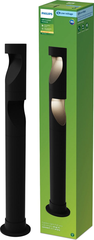 Philips LED Philips Desi Gardenlink – Sockellampe – 24 V – warmweißes Licht; 2700 K – Schwarz – Gartenwegbeleuchtung