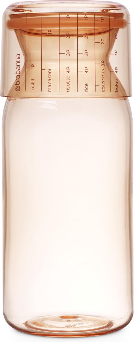 Brabantia Vorratsbehälter mit Messbecher – 1,3 l – Rosa