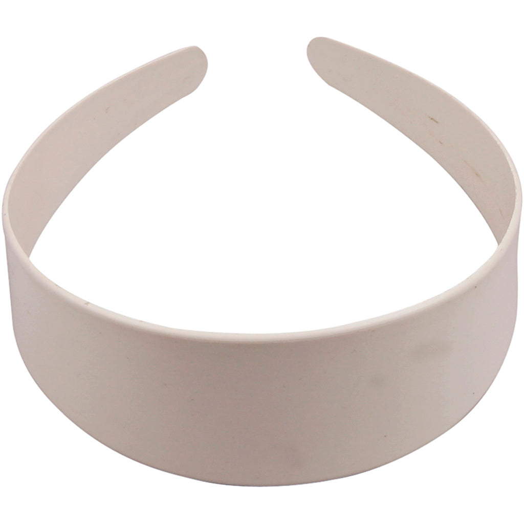 Creativ Company Kunststoff-Haarband, B: 40 mm, weiß, 1 Stück