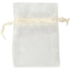Creativ Company Organzabeutel, Größe 7x10 cm, gebrochenes Weiß, 10 Stück 1 Box